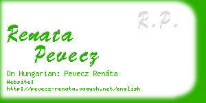 renata pevecz business card